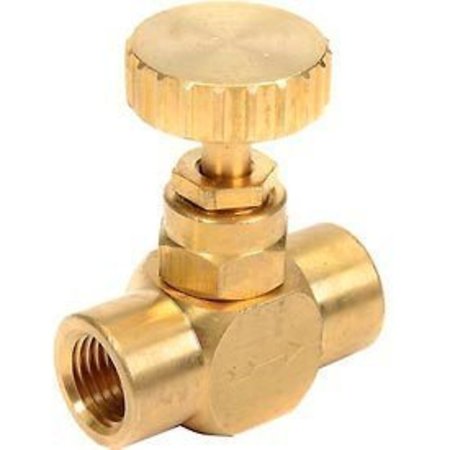 WEISS INSTRUMENTS 1/4" NPT Brass Needle Valve 25NVBR